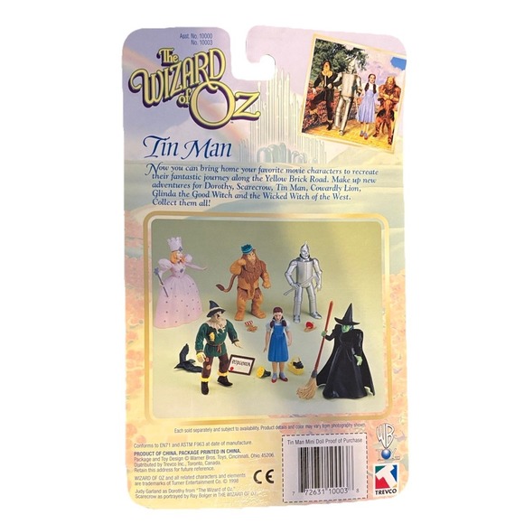 Vintage 1998 WIZARD OF OZ Trevco set of 4 - 5in Figures MOC Sealed - Picture 5 of 9